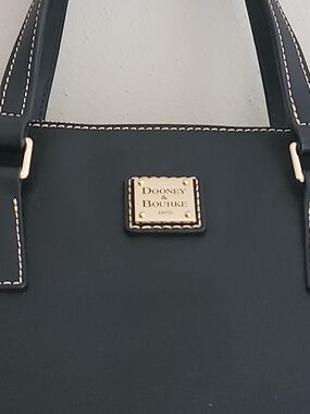 Dooney & Bourke Black Saffiano Large Tote, 18" X 11" With Dust Bag Brielle Style